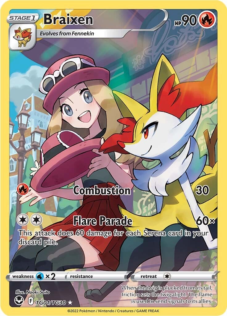 Braixen (TG01/TG30) [Sword & Shield: Silver Tempest] | Card Citadel