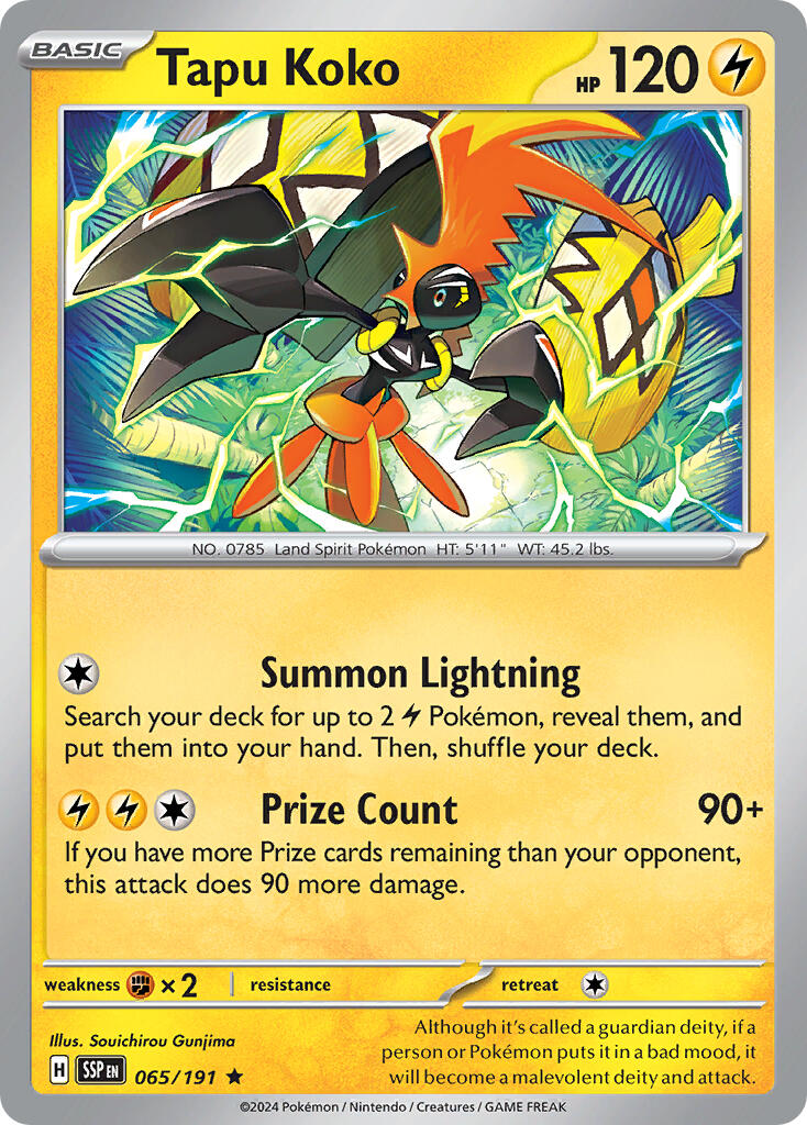 Tapu Koko (065/191) (Theme Deck Exclusive) [Scarlet & Violet: Surging Sparks] | Card Citadel
