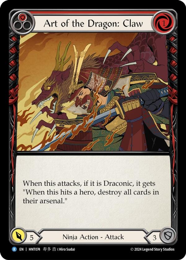Art of the Dragon: Claw [HNT074] (The Hunted)  Rainbow Foil | Card Citadel