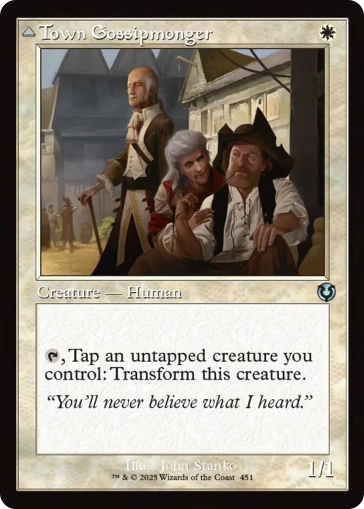 Town Gossipmonger // Incited Rabble (Retro Frame) [Innistrad Remastered] | Card Citadel