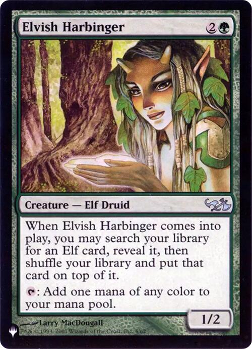 Elvish Harbinger (Retro Frame) [The List] | Card Citadel