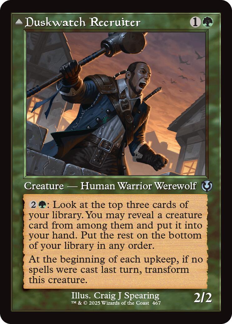 Duskwatch Recruiter // Krallenhorde Howler (Retro Frame) [Innistrad Remastered] | Card Citadel