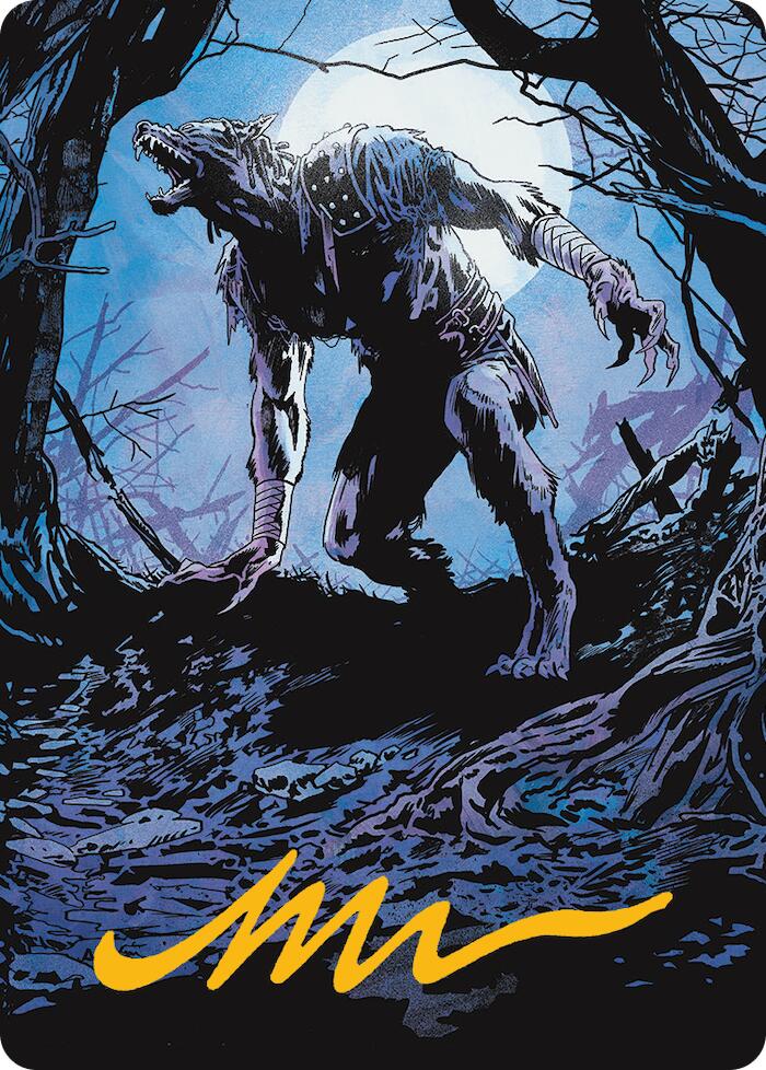 Krallenhorde Howler Art Card (Gold-Stamped Signature) [Innistrad Remastered Art Series] | Card Citadel