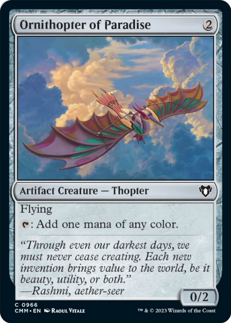 Ornithopter of Paradise [Commander Masters] | Card Citadel
