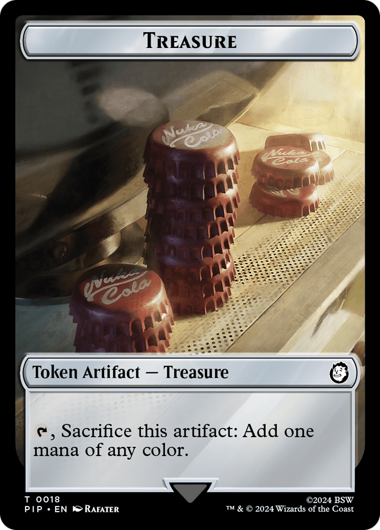 Treasure (0018) // Warrior Double-Sided Token [Fallout Tokens] | Card Citadel