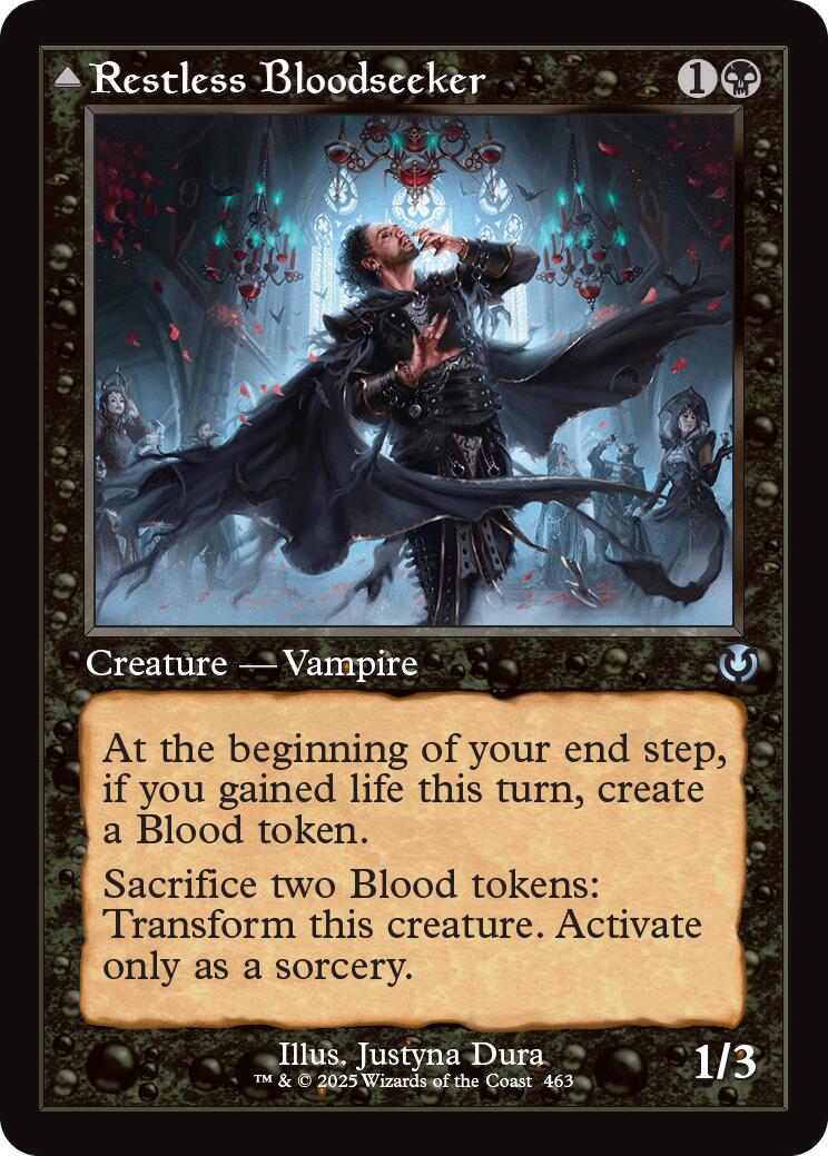 Restless Bloodseeker // Bloodsoaked Reveler (Retro Frame) [Innistrad Remastered] | Card Citadel