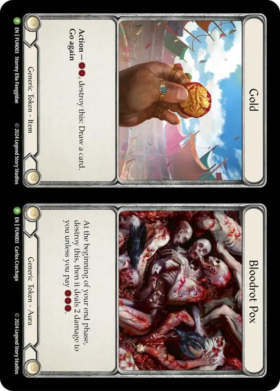 Cracker Bauble // Gold and Bloodrot Pox [LGS360-FUN003] (Promo) | Card Citadel