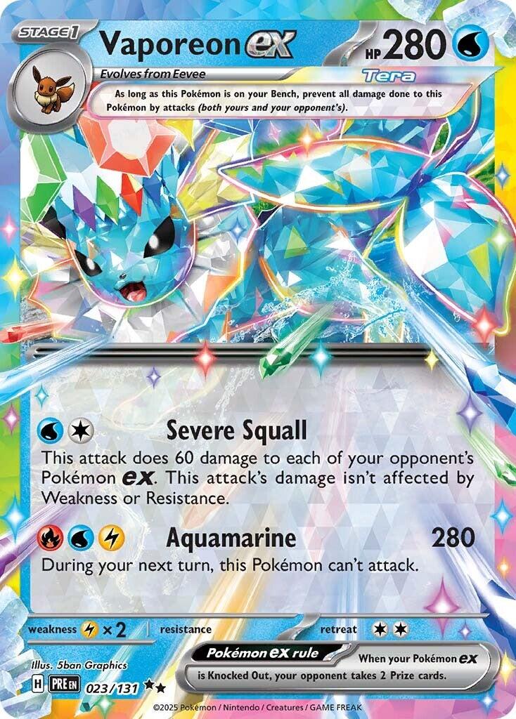 Vaporeon ex (023/131) [Scarlet & Violet: Prismatic Evolutions] | Card Citadel