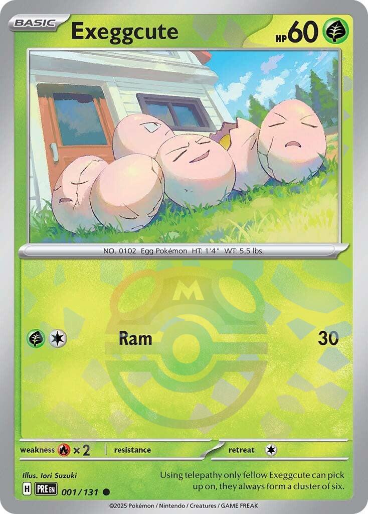 Exeggcute (001/131) (Master Ball Pattern) [Scarlet & Violet: Prismatic Evolutions] | Card Citadel