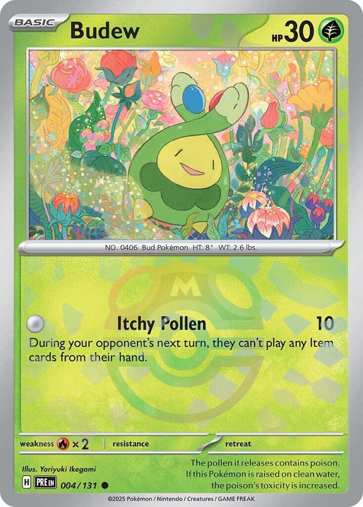 Budew (004/131) (Master Ball Pattern) [Scarlet & Violet: Prismatic Evolutions] | Card Citadel