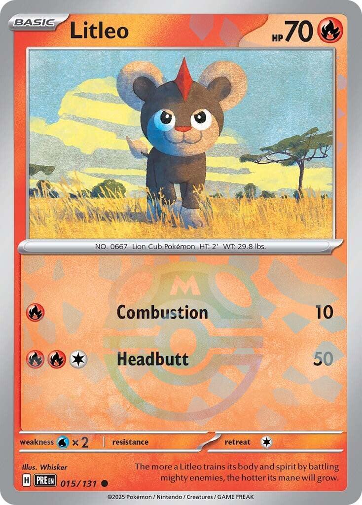 Litleo (015/131) (Master Ball Pattern) [Scarlet & Violet: Prismatic Evolutions] | Card Citadel