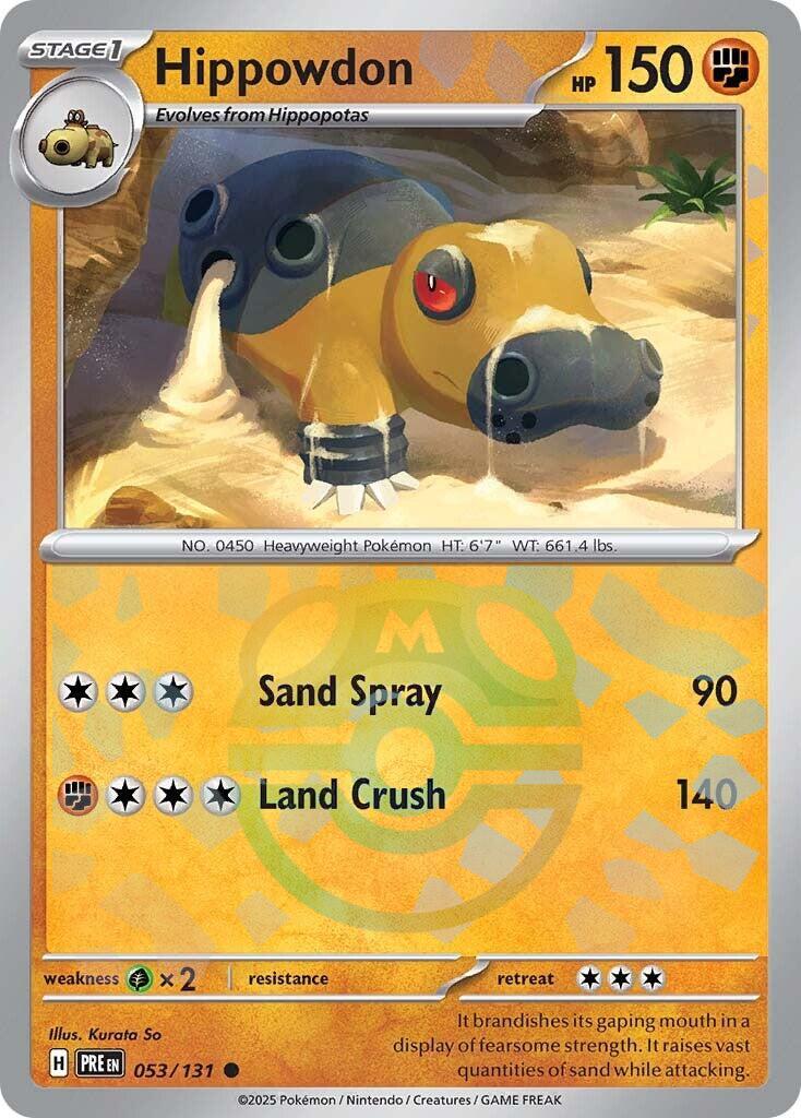 Hippowdon (053/131) (Master Ball Pattern) [Scarlet & Violet: Prismatic Evolutions] | Card Citadel
