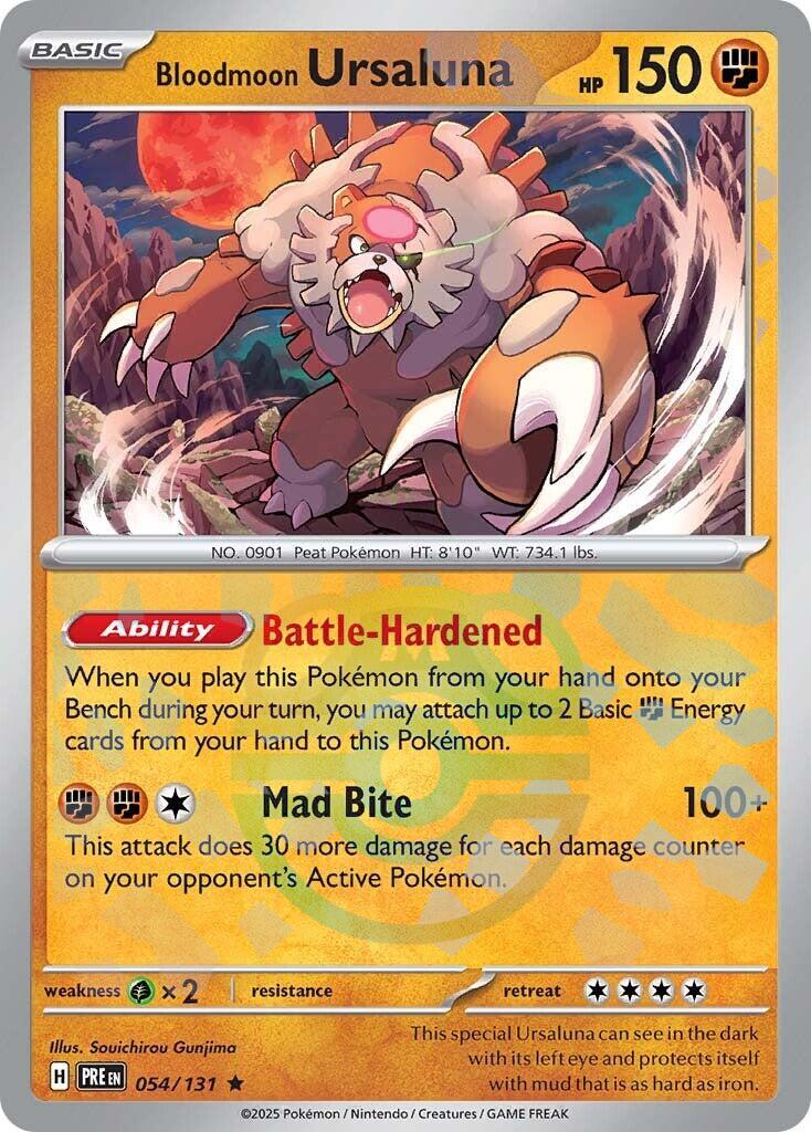 Bloodmoon Ursaluna (054/131) (Master Ball Pattern) [Scarlet & Violet: Prismatic Evolutions] | Card Citadel
