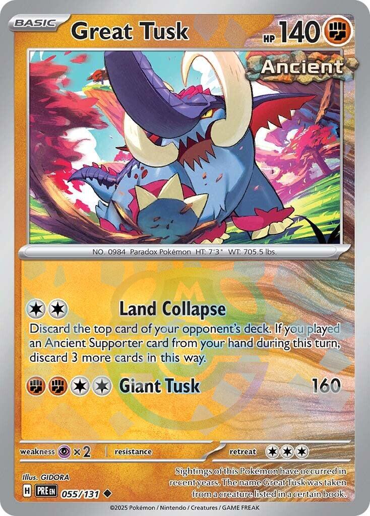 Great Tusk (055/131) (Master Ball Pattern) [Scarlet & Violet: Prismatic Evolutions] | Card Citadel