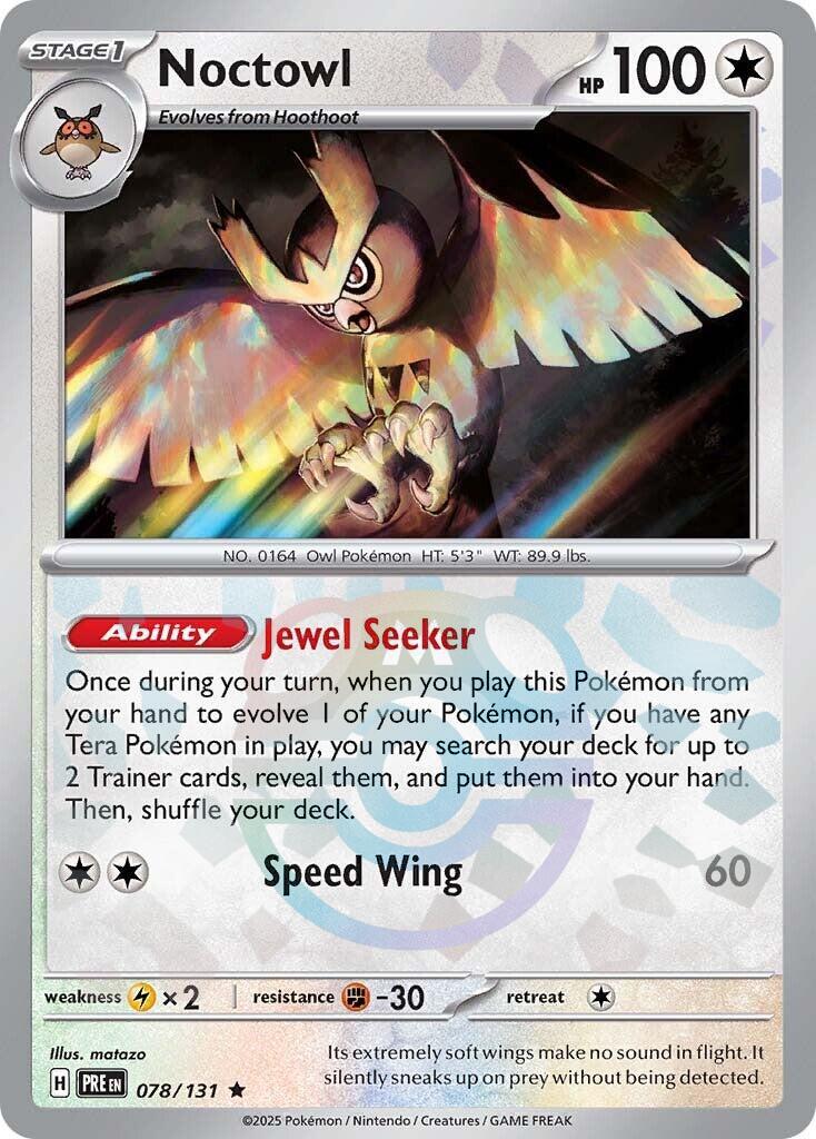 Noctowl (078/131) (Master Ball Pattern) [Scarlet & Violet: Prismatic Evolutions] | Card Citadel