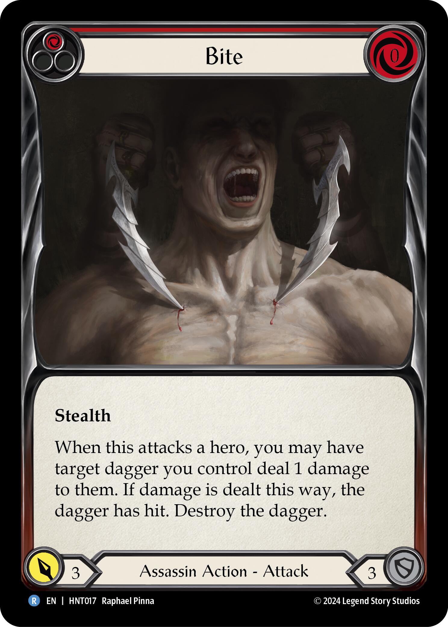 Bite (Red) [HNT017] (The Hunted)  Rainbow Foil | Card Citadel