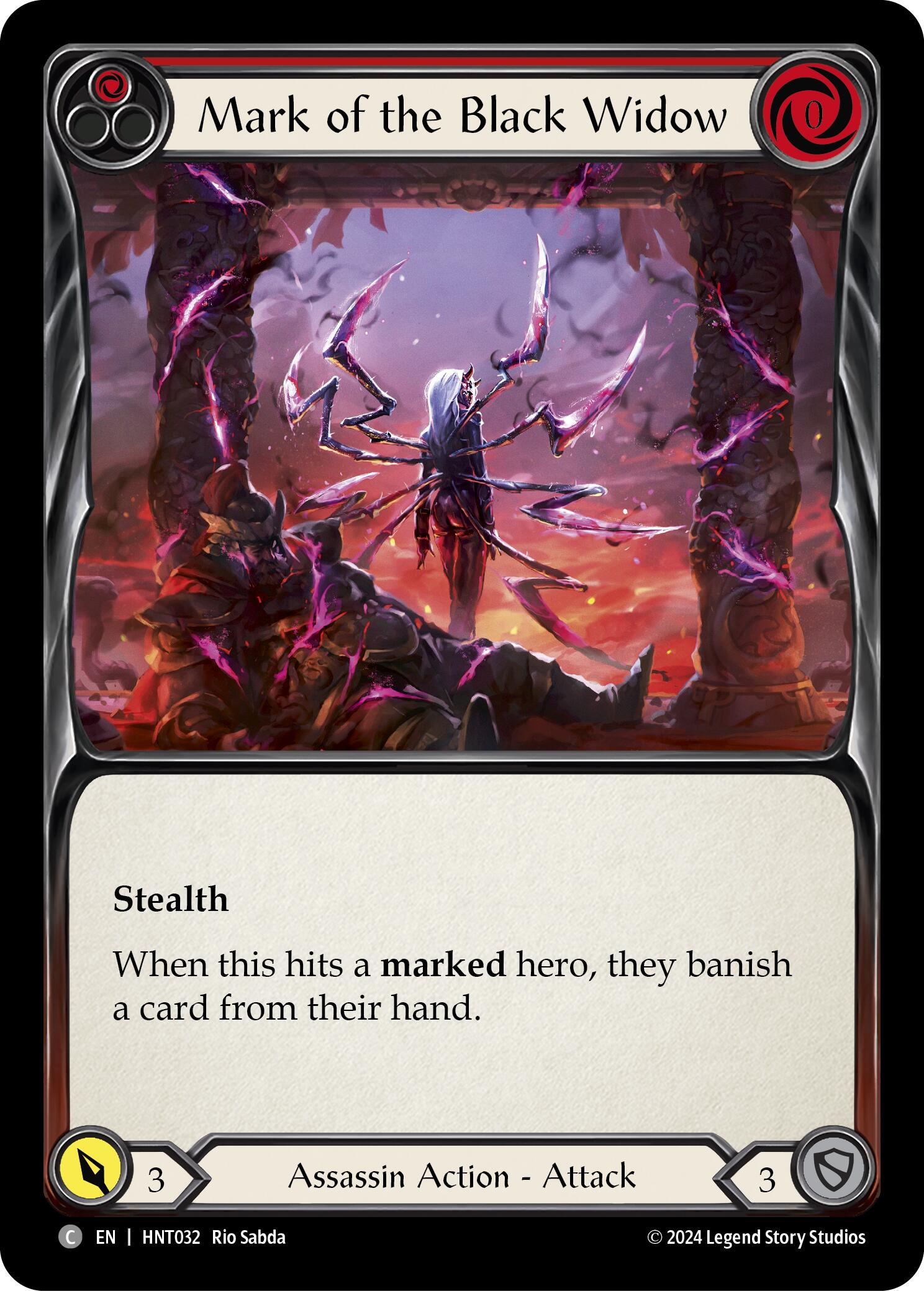 Mark of the Black Widow (Red) [HNT032] (The Hunted) | Card Citadel