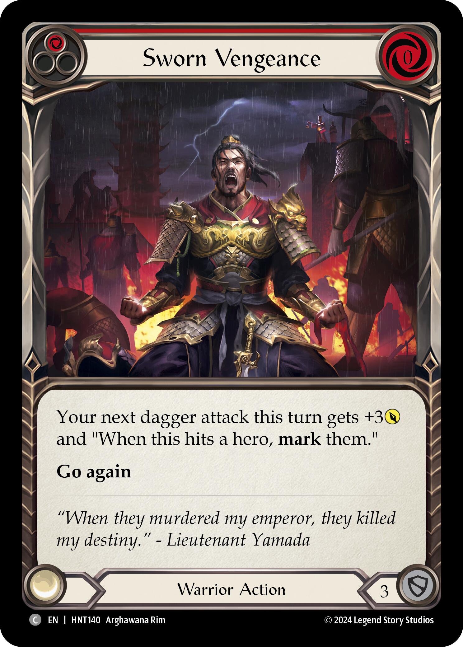 Sworn Vengeance (Red) [HNT140] (The Hunted) | Card Citadel