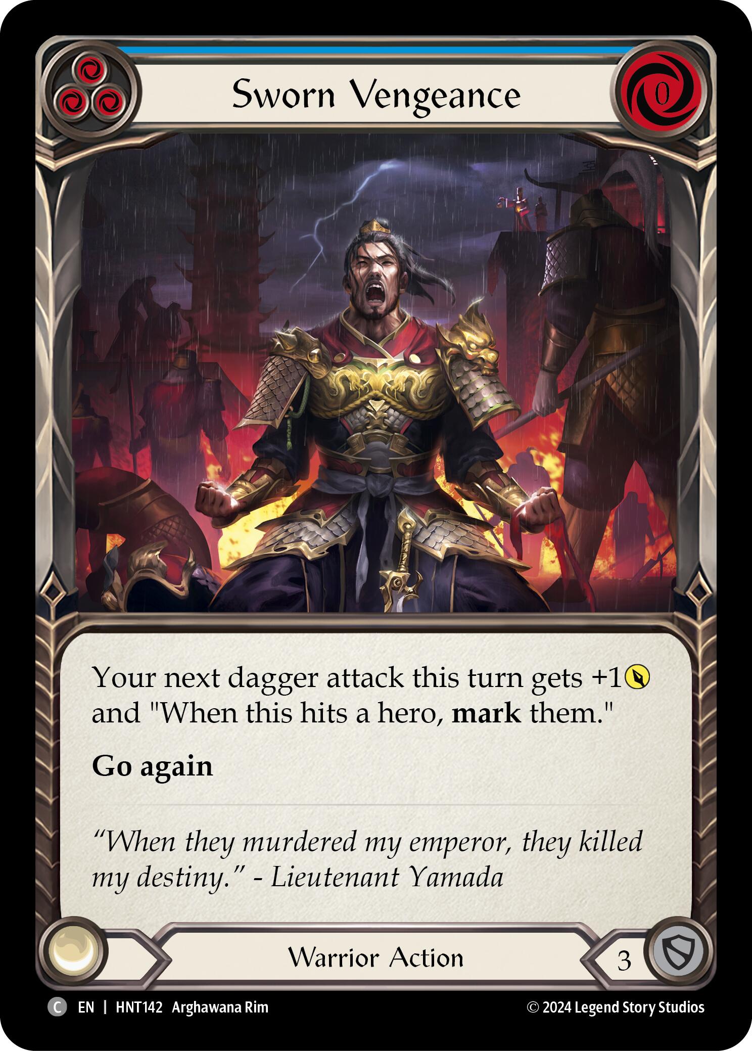 Sworn Vengeance (Blue) [HNT142] (The Hunted) | Card Citadel