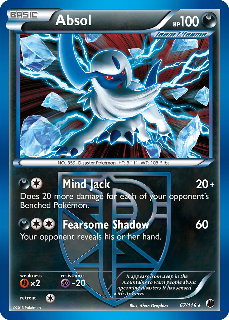 Absol (67/116) [Black & White: Plasma Freeze] | Card Citadel