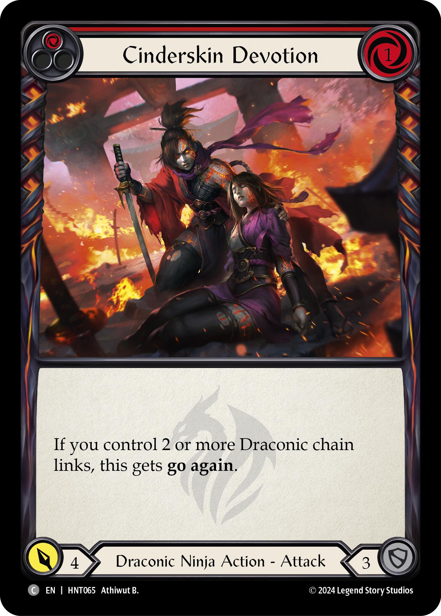 Cinderskin Devotion (Red) [HNT065] (The Hunted) | Card Citadel