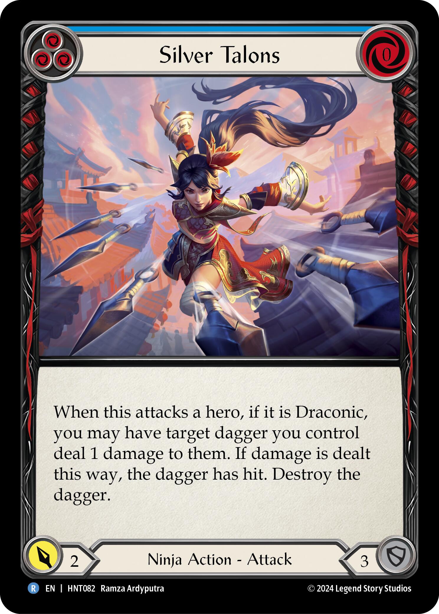 Silver Talons (Blue) [HNT082] (The Hunted)  Rainbow Foil | Card Citadel