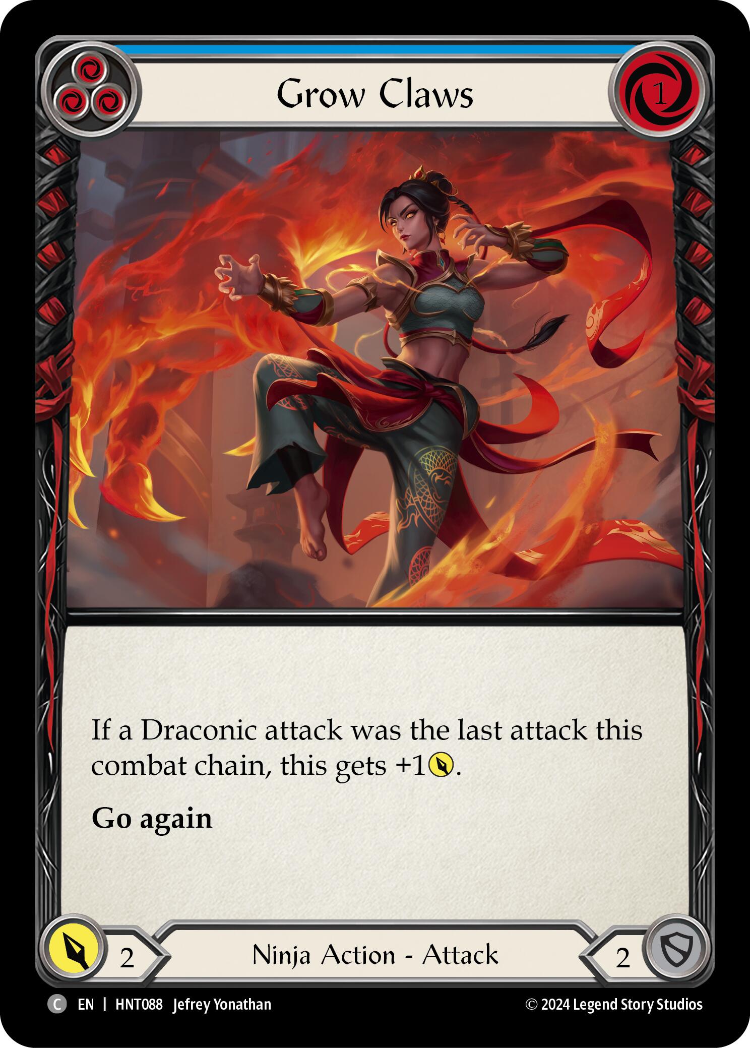 Grow Claws (Blue) [HNT088] (The Hunted) | Card Citadel