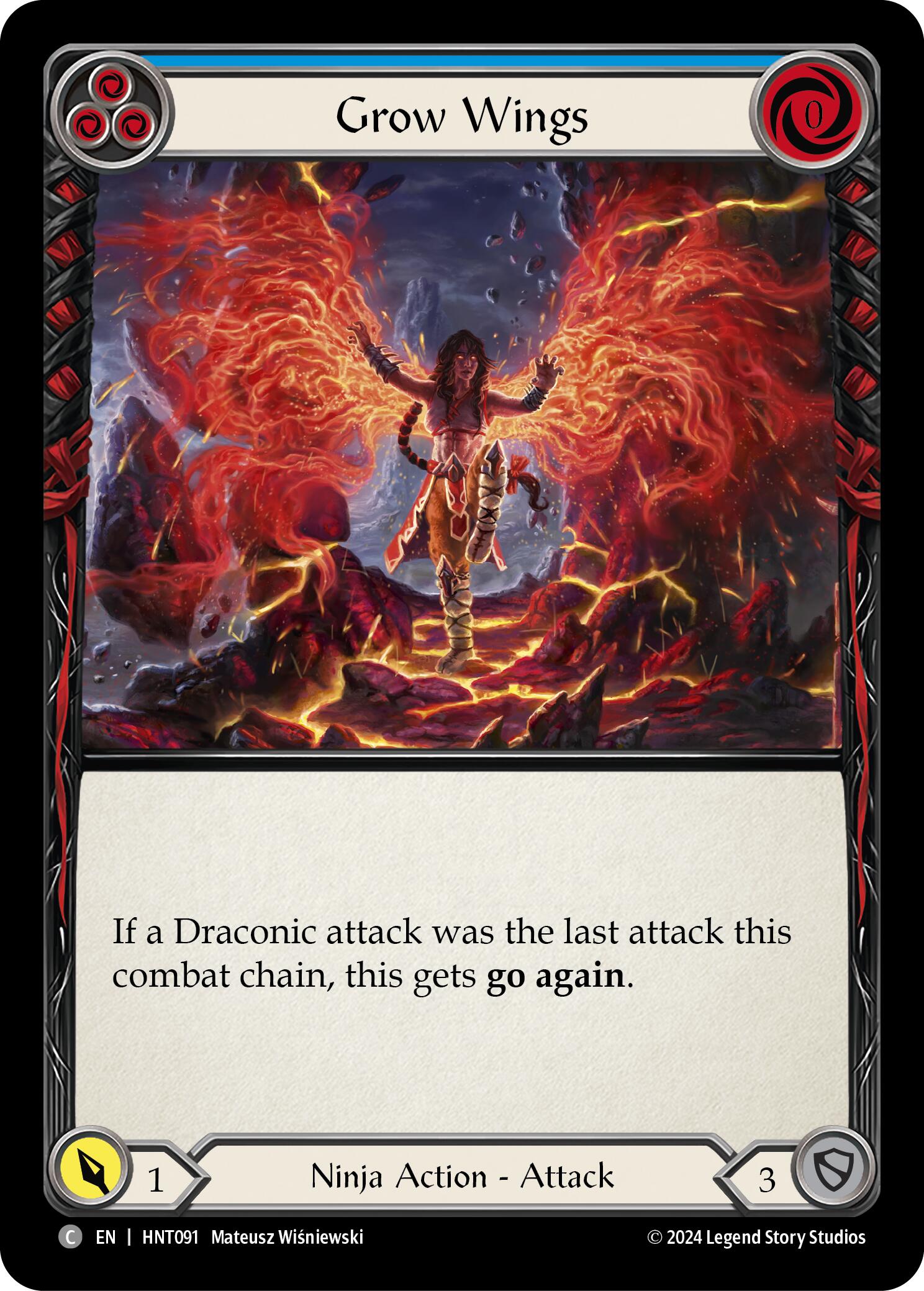 Grow Wings (Blue) [HNT091] (The Hunted) | Card Citadel