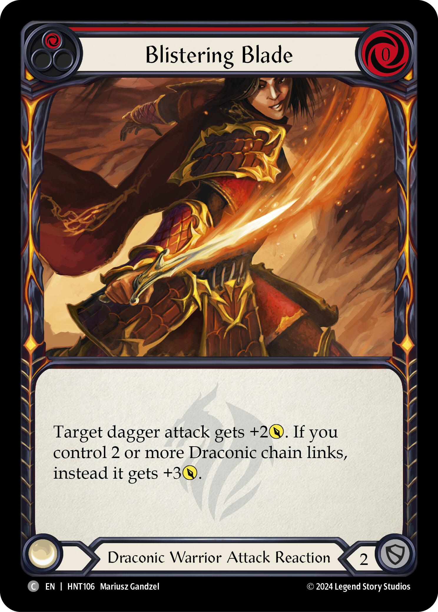 Blistering Blade (Red) [HNT106] (The Hunted)  Rainbow Foil | Card Citadel