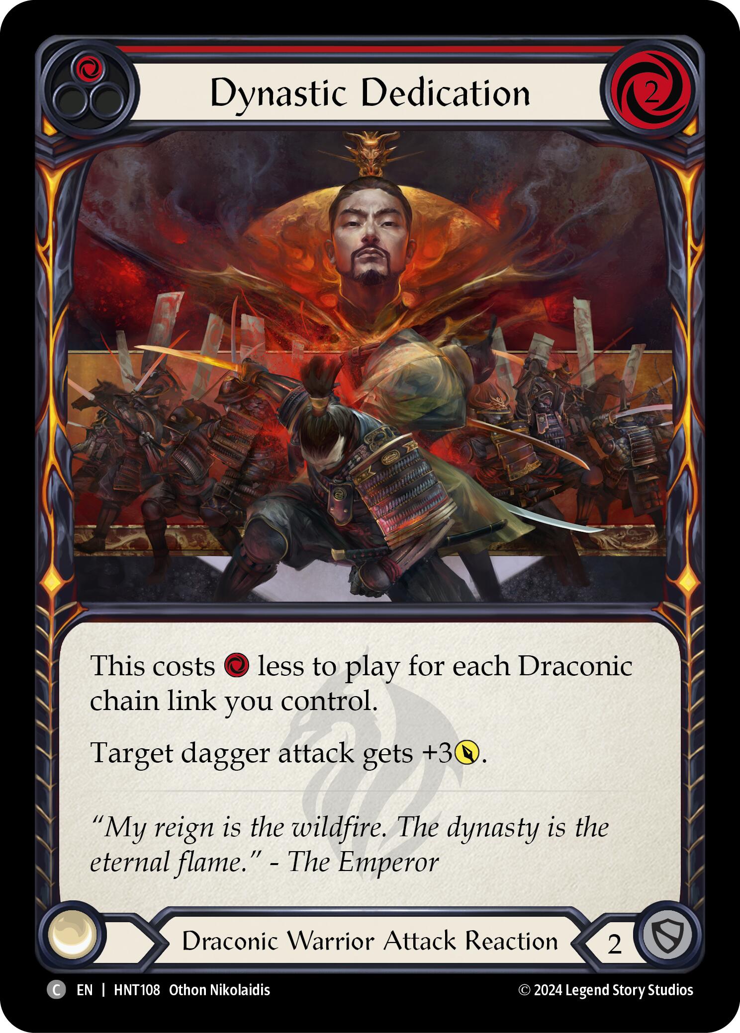 Dynastic Dedication (Red) [HNT108] (The Hunted)  Rainbow Foil | Card Citadel