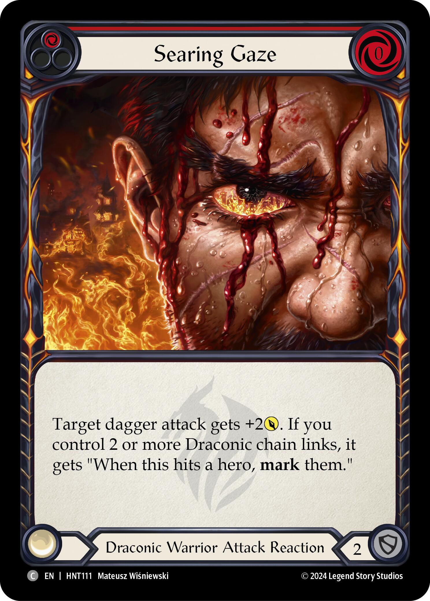 Searing Gaze (Red) [HNT111] (The Hunted)  Rainbow Foil | Card Citadel