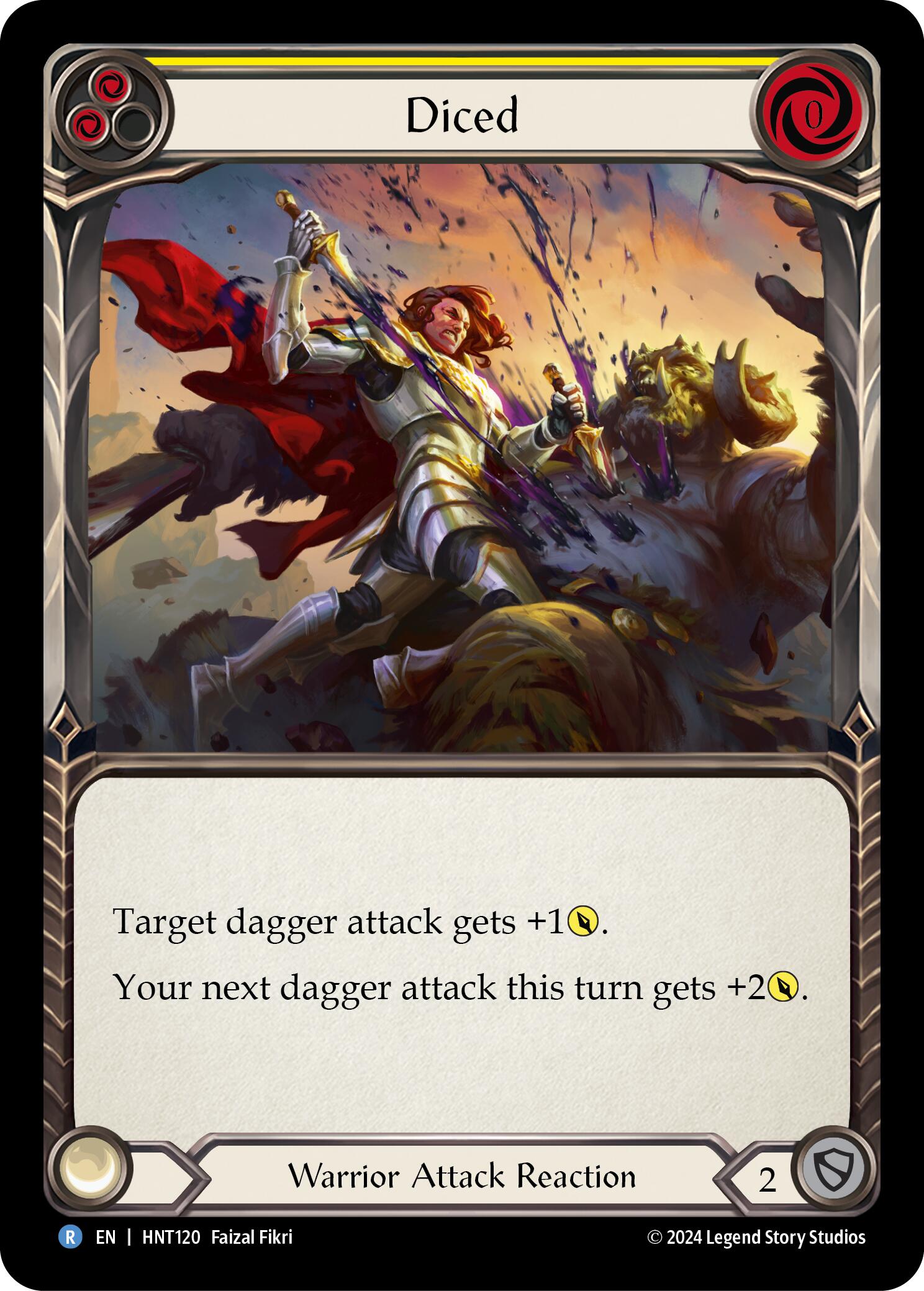 Diced (Yellow) [HNT120] (The Hunted) | Card Citadel