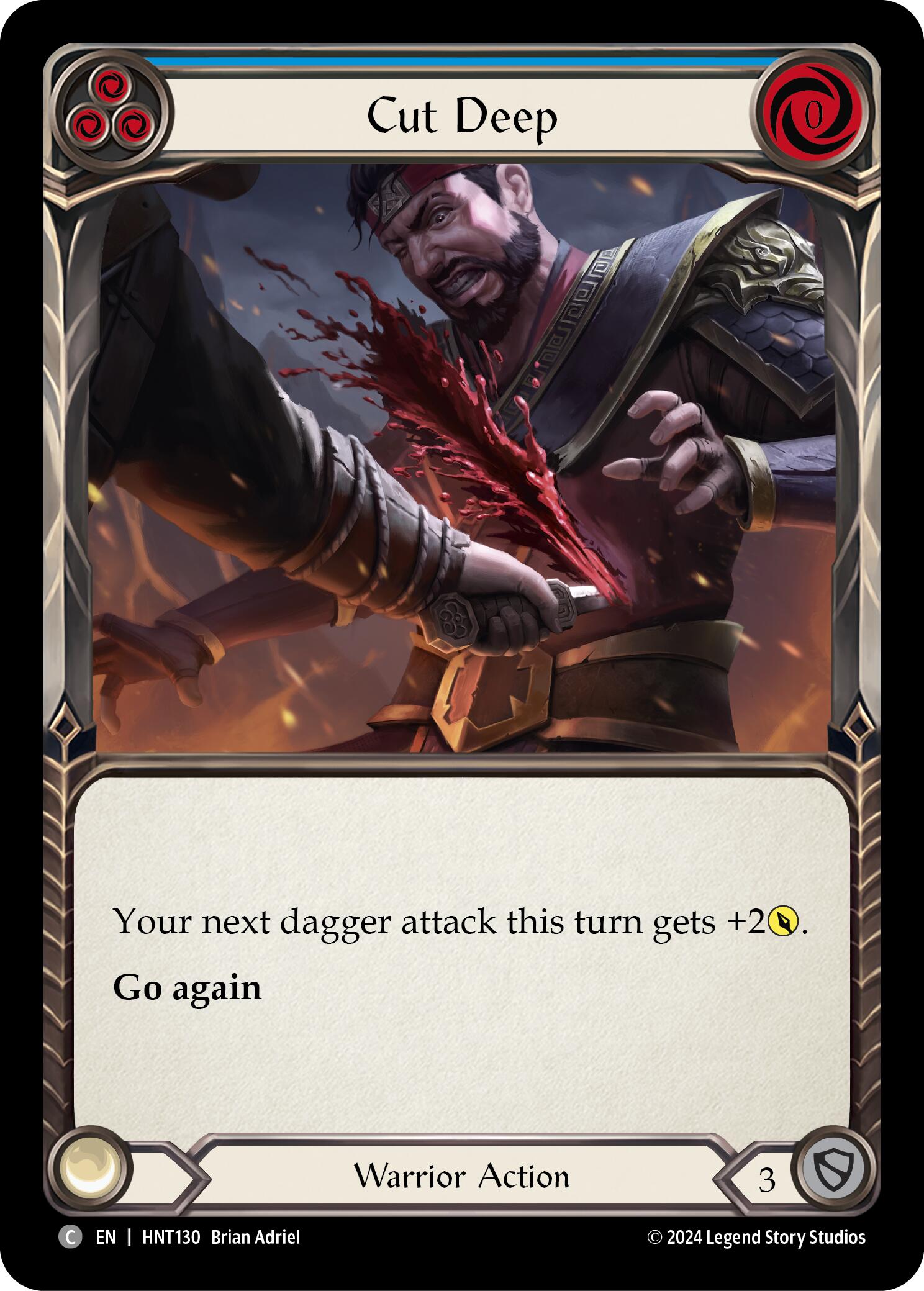 Cut Deep (Blue) [HNT130] (The Hunted)  Rainbow Foil | Card Citadel