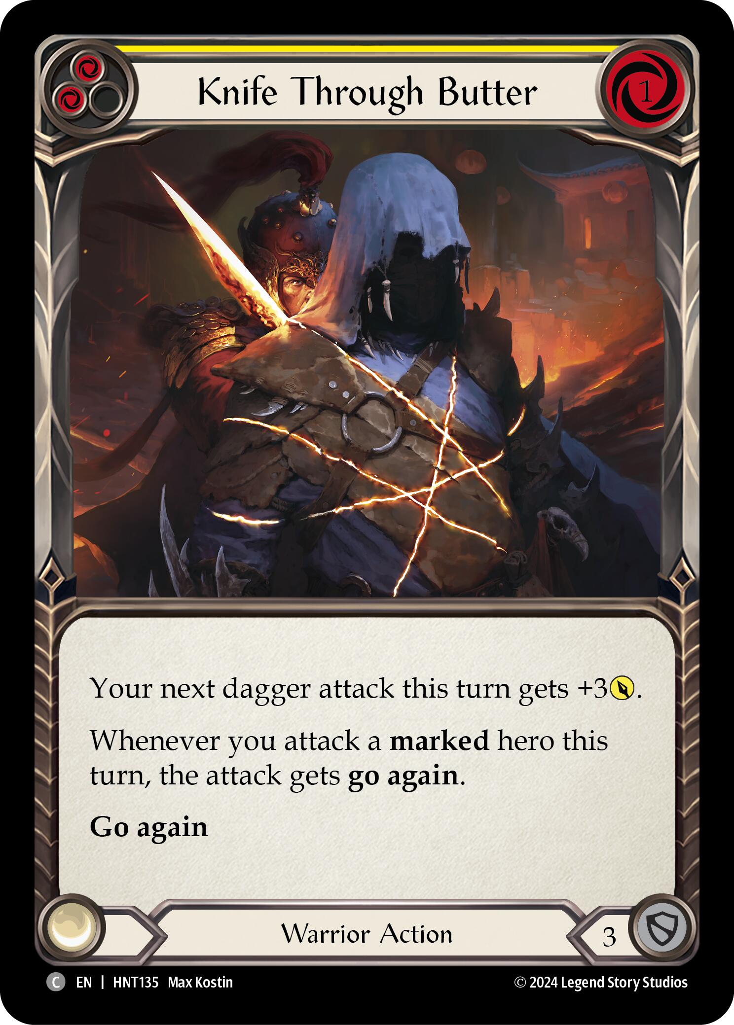 Knife through Butter (Yellow) [HNT135] (The Hunted) | Card Citadel