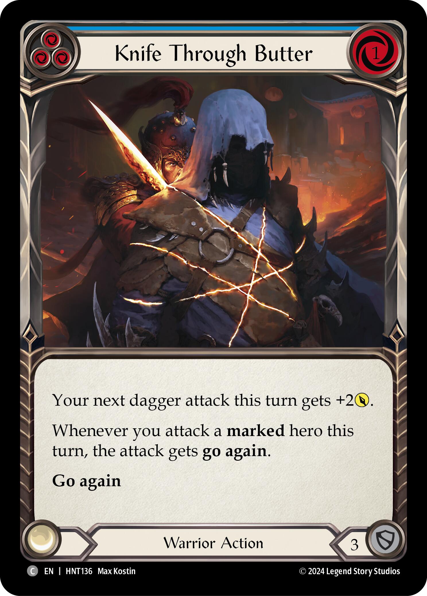 Knife through Butter (Blue) [HNT136] (The Hunted) | Card Citadel