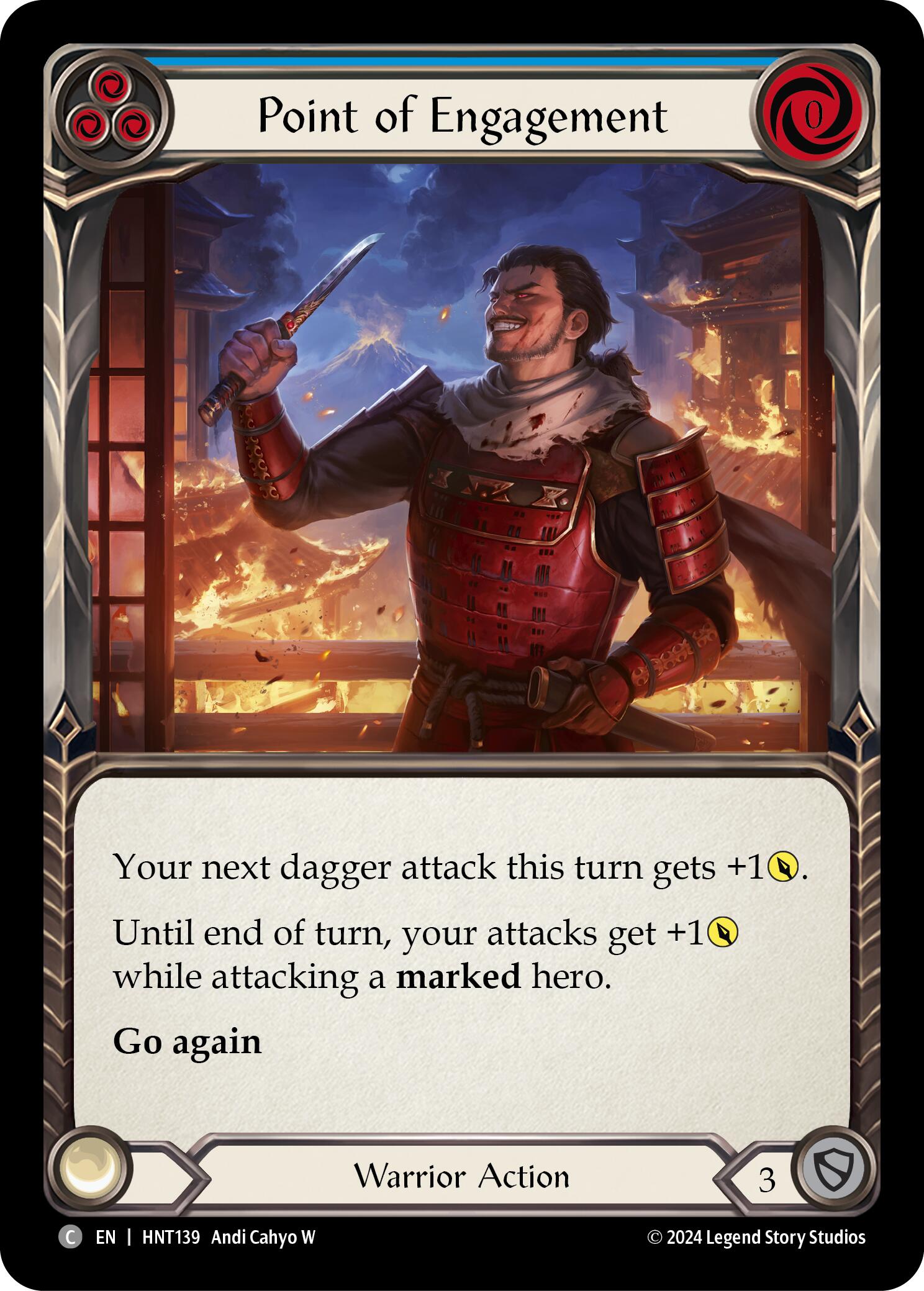 Point of Engagement (Blue) [HNT139] (The Hunted)  Rainbow Foil | Card Citadel