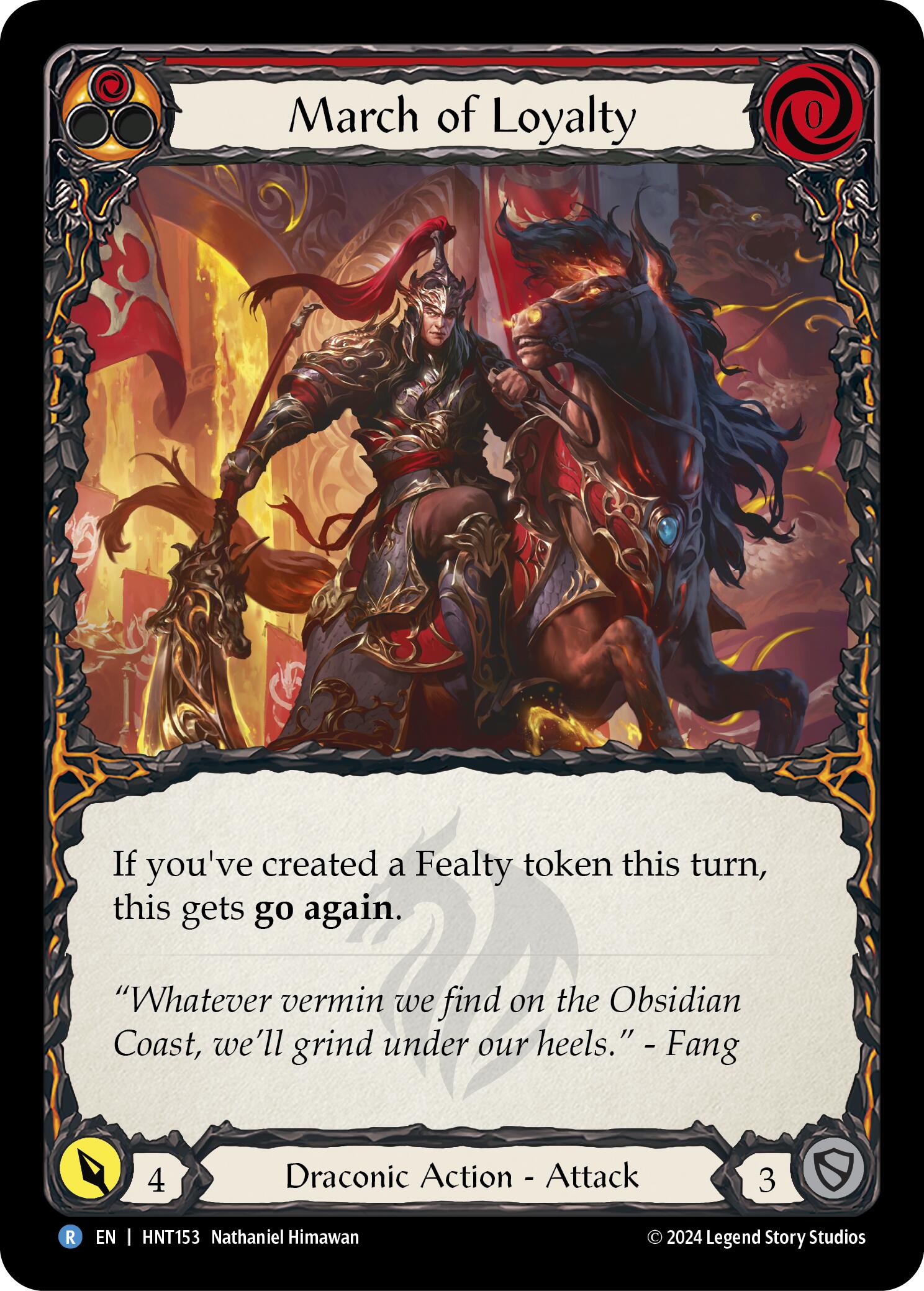 March of Loyalty (Red) [HNT153] (The Hunted)  Rainbow Foil | Card Citadel