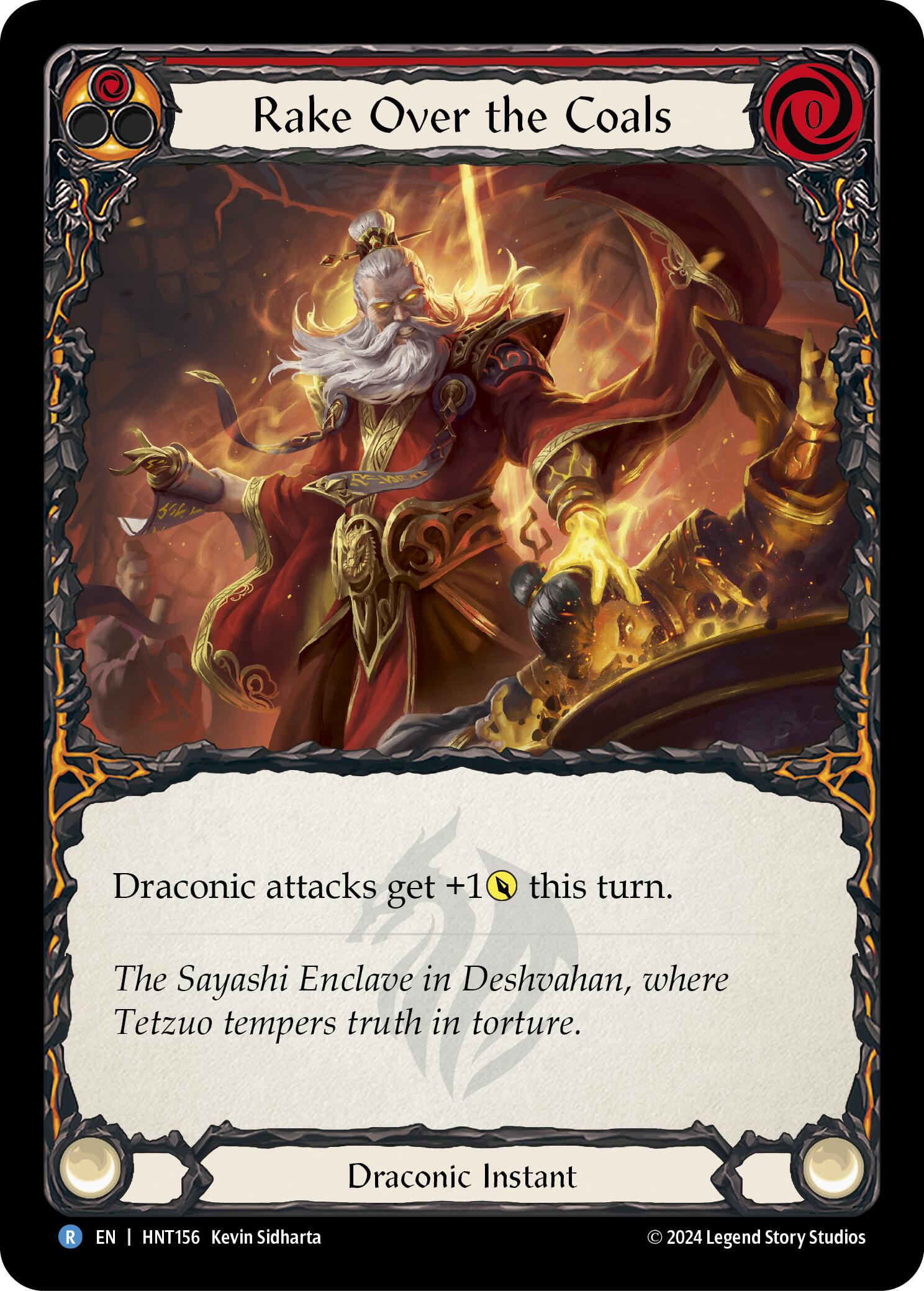 Rake Over the Coals (Red) [HNT156] (The Hunted)  Rainbow Foil | Card Citadel