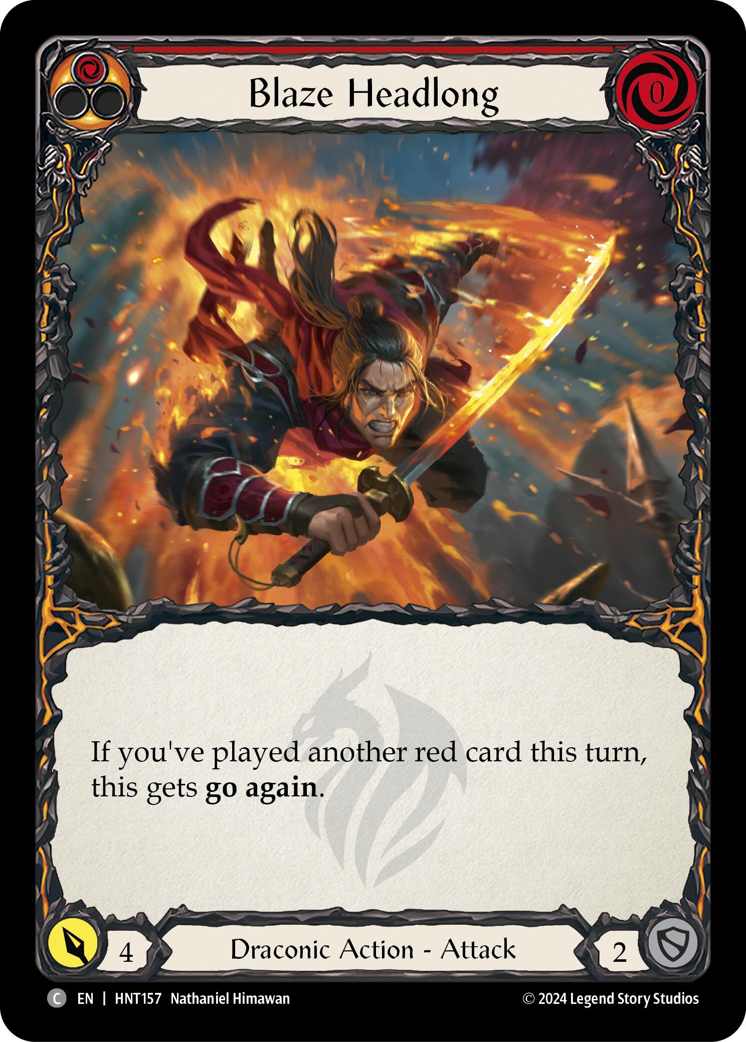 Blaze Headlong (Red) [HNT157] (The Hunted) | Card Citadel