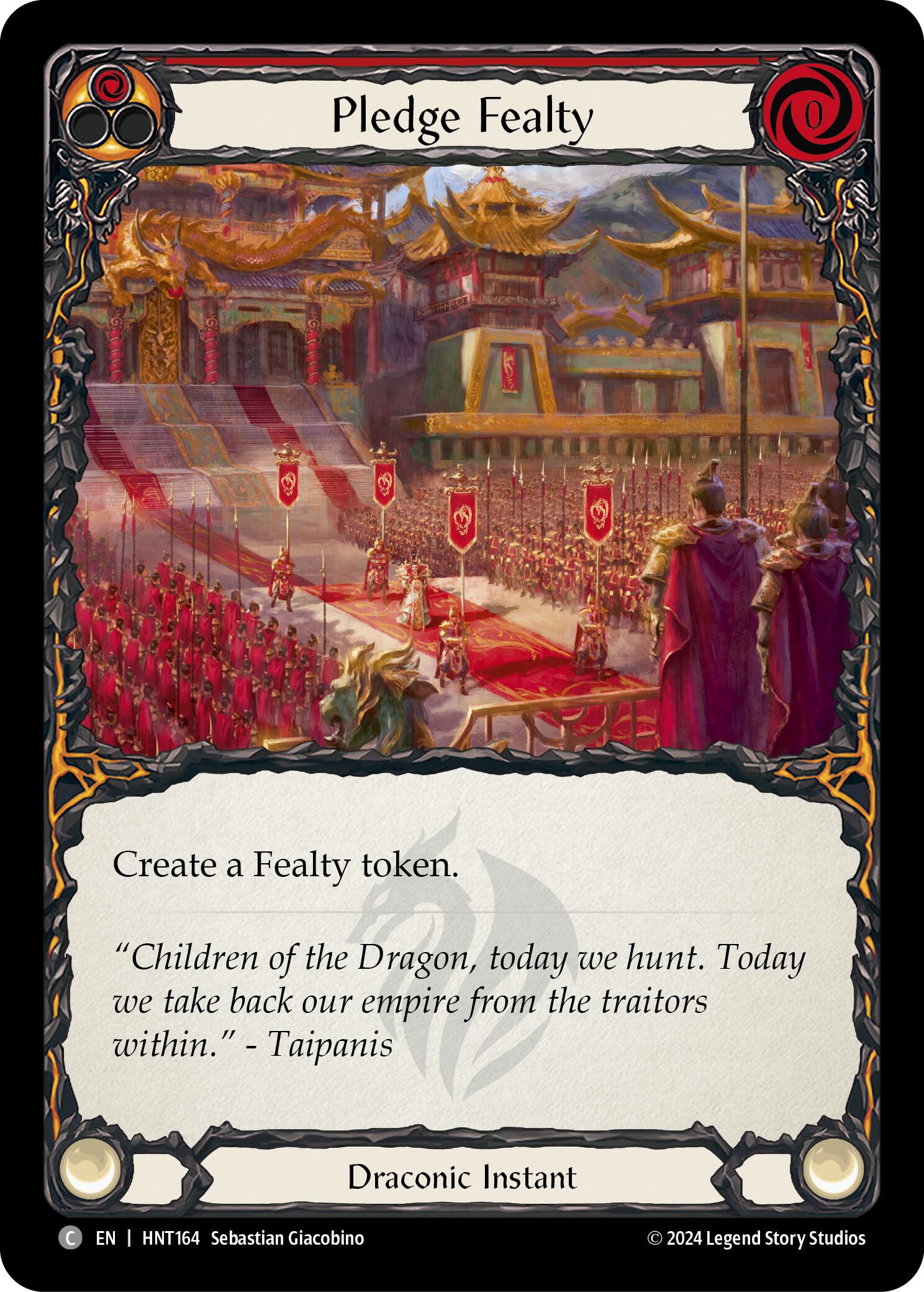 Pledge Fealty (Red) [HNT164] (The Hunted)  Rainbow Foil | Card Citadel