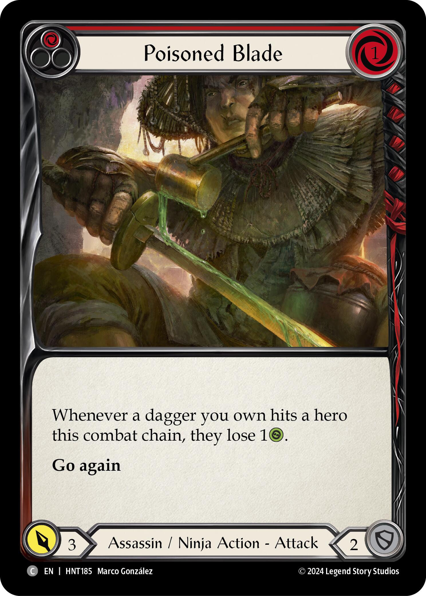 Poisoned Blade (Red) [HNT185] (The Hunted) | Card Citadel