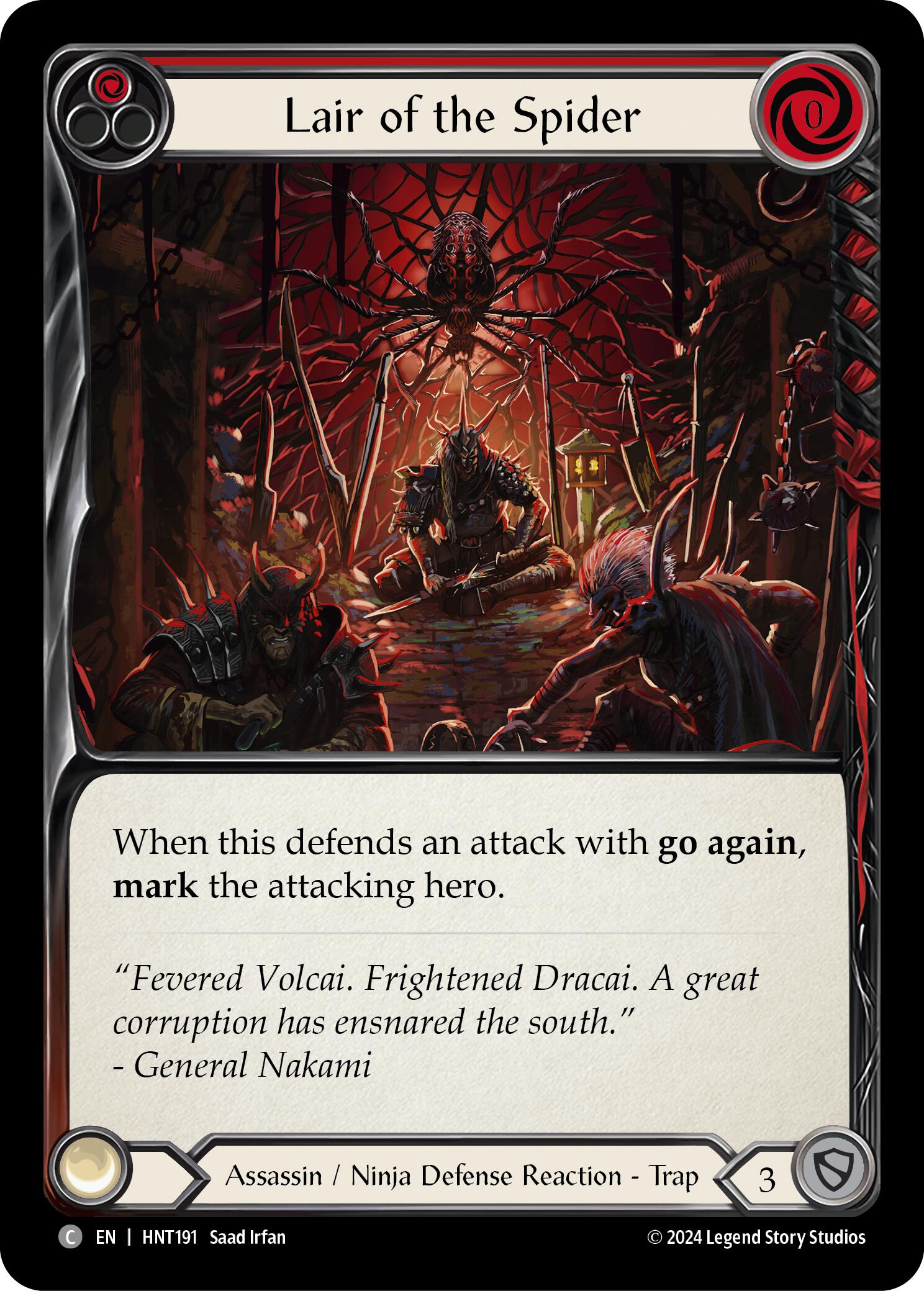 Lair of the Spider (Red) [HNT191] (The Hunted)  Rainbow Foil | Card Citadel