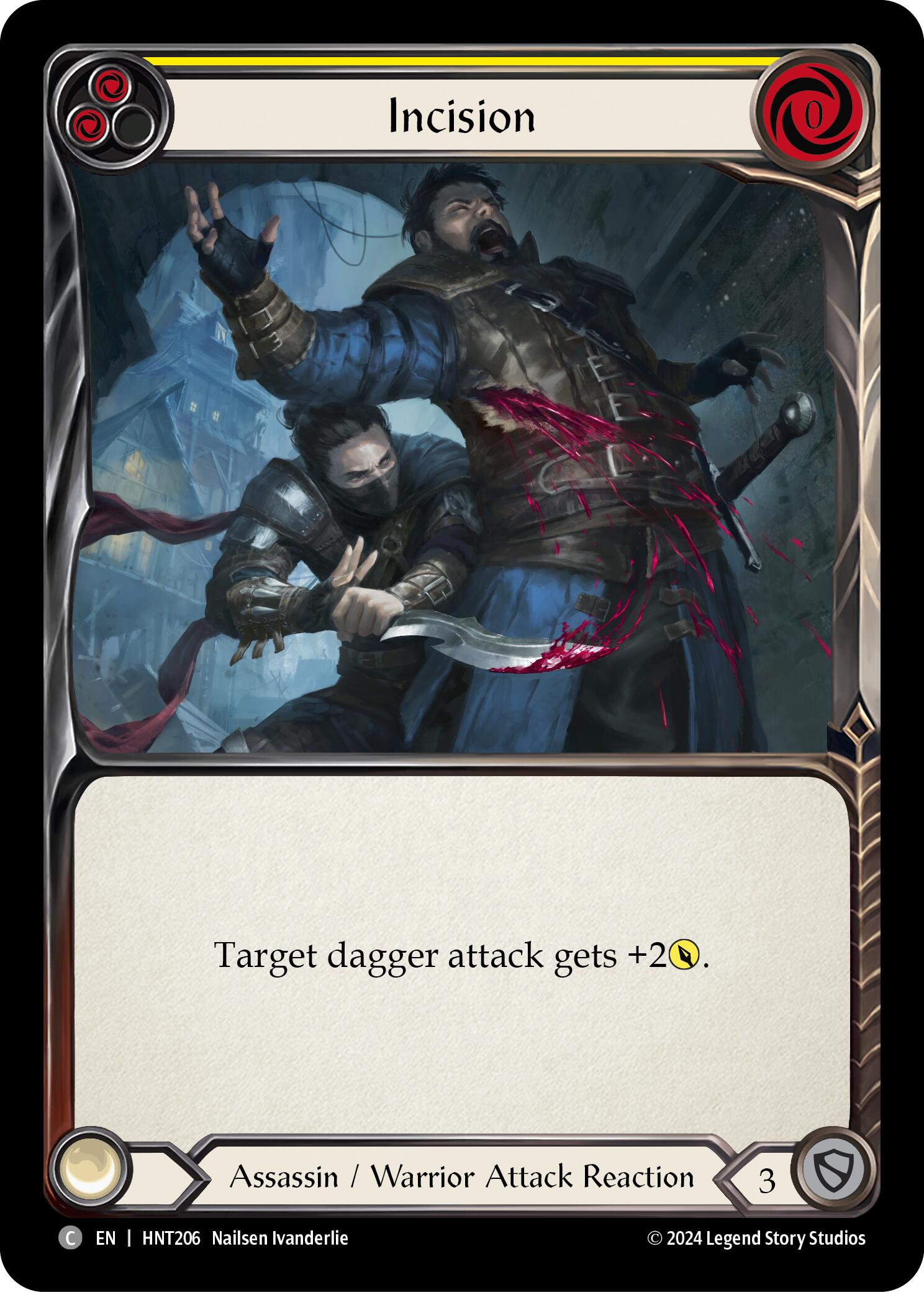 Incision (Yellow) [HNT206] (The Hunted)  Rainbow Foil | Card Citadel
