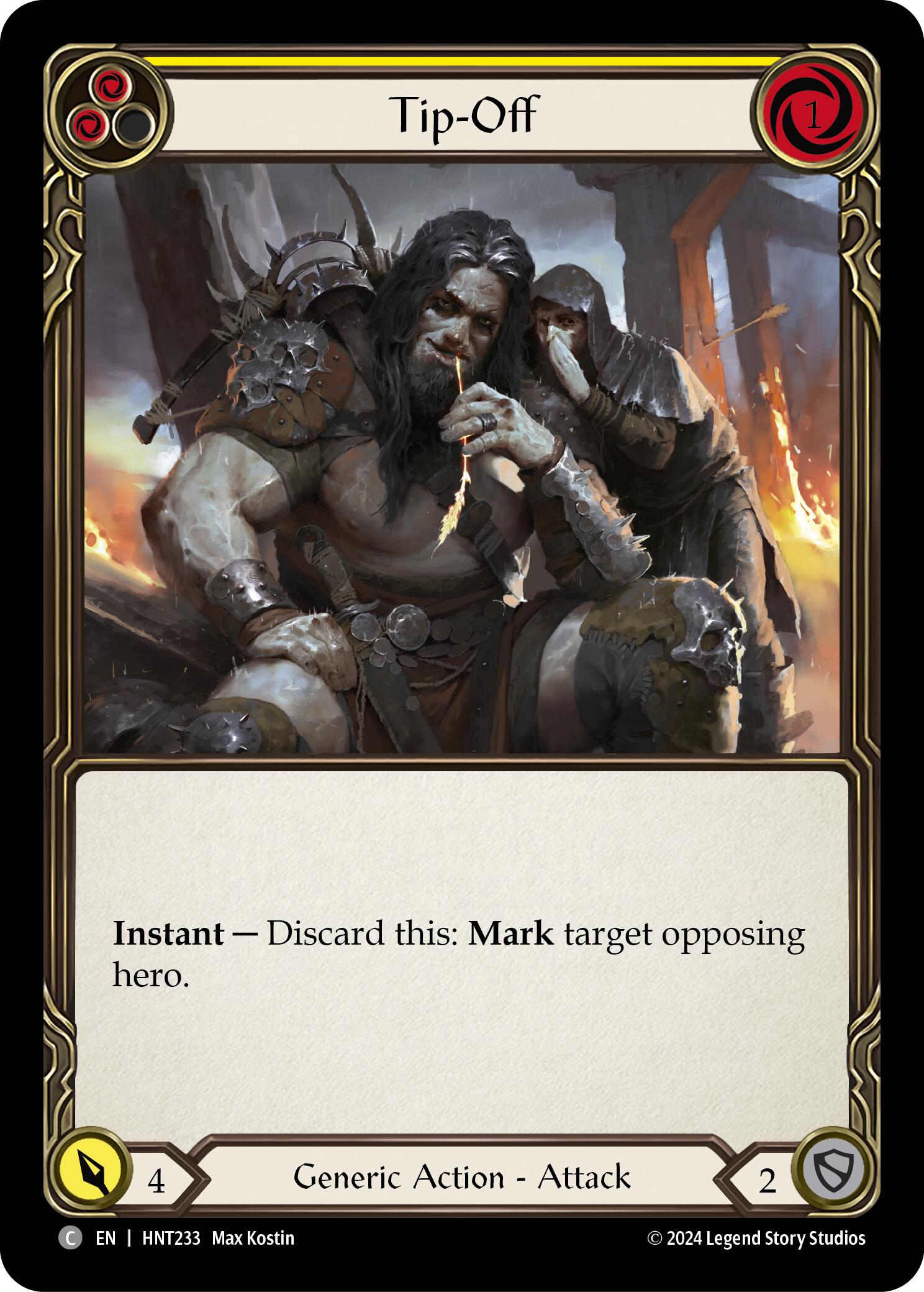 Tip-Off (Yellow) [HNT233] (The Hunted) | Card Citadel