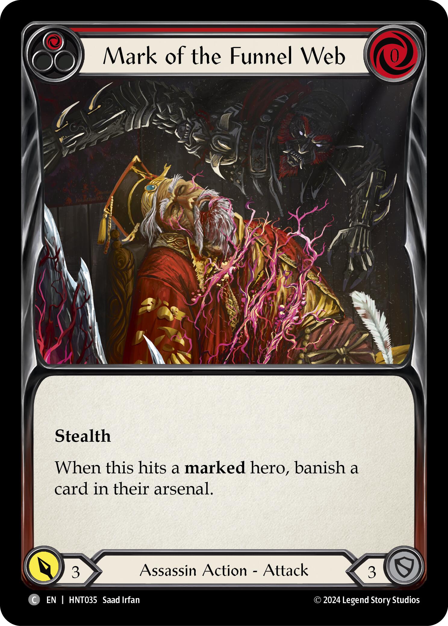 Mark of the Funnel Web (Red) [HNT035] (The Hunted)  Rainbow Foil | Card Citadel