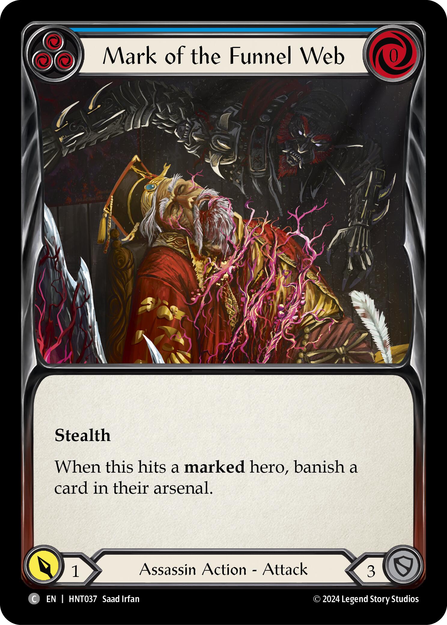 Mark of the Funnel Web (Blue) [HNT037] (The Hunted) | Card Citadel