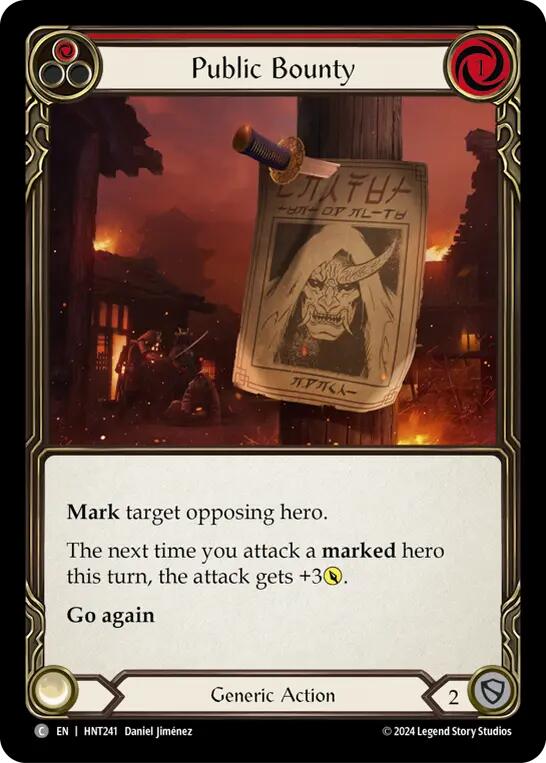 Public Bounty (Red) [HNT241] (The Hunted)  Rainbow Foil | Card Citadel