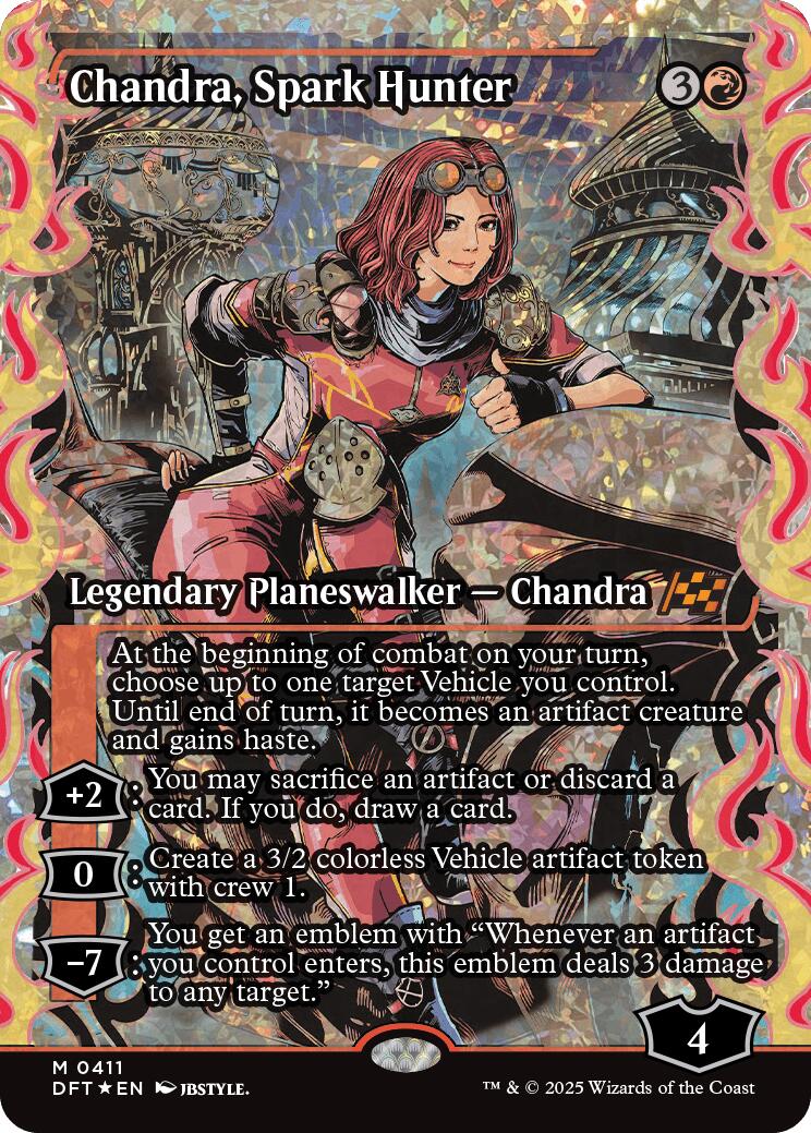 Chandra, Spark Hunter (Showcase Fracture Foil) (Japanese) [Aetherdrift] | Card Citadel