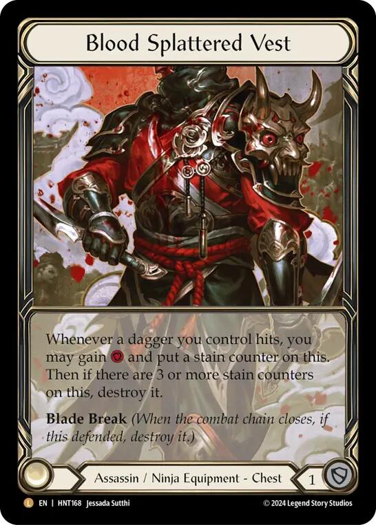 Blood Splattered Vest (Extended Art) [HNT168] (The Hunted)  Cold Foil | Card Citadel