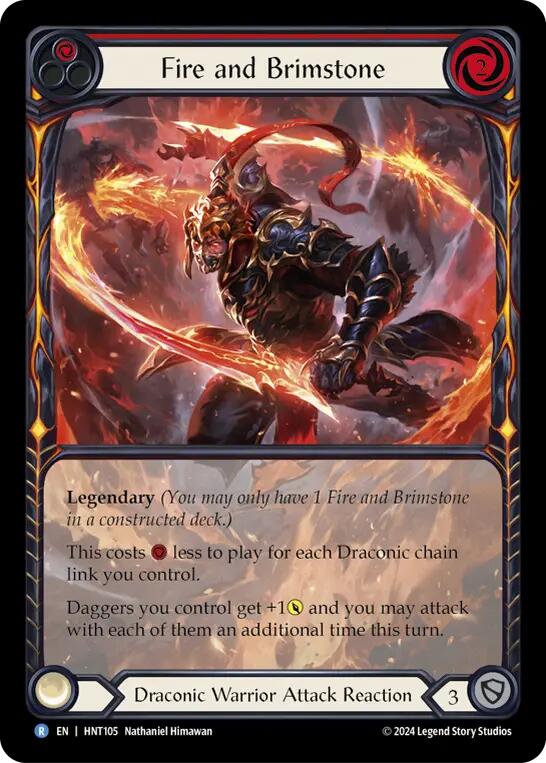 Fire and Brimstone (Extended Art) [HNT105] (The Hunted)  Rainbow Foil | Card Citadel